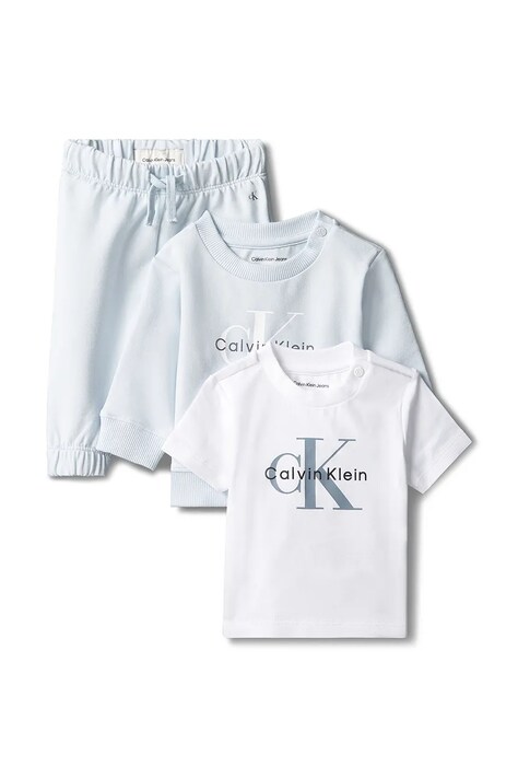 Calvin Klein Jeans Komplet dziecięcy bawełniany biały LVCKFJI64N