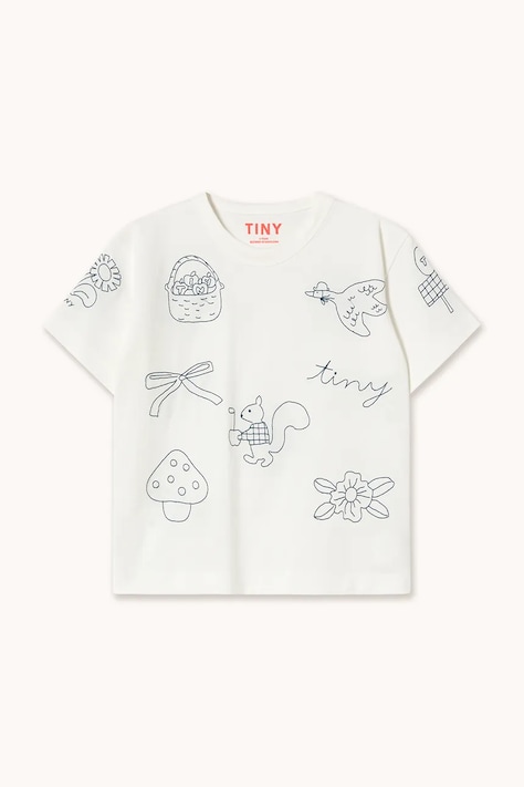 Tinycottons tričko dětské bavlněné TINY APPLES TEE bílé AW26-425