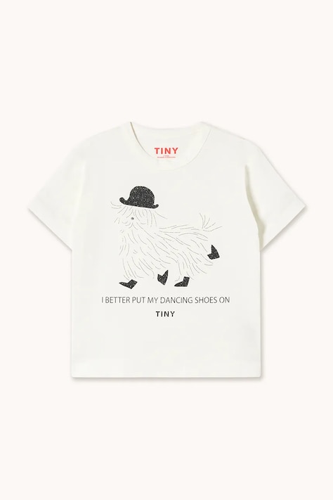Tinycottons tričko dětské bavlněné DANCING SHOES GRAPHIC TEE bílé AW26-410