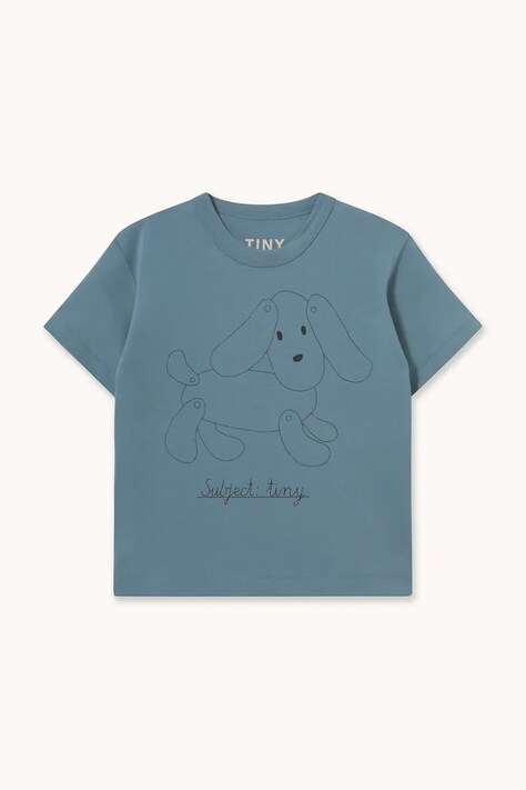 Tinycottons gyerek pamut póló DOG GRAPHIC TEE kék AW26-420