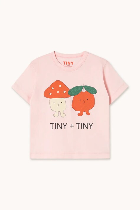 Tinycottons gyerek pamut póló TINY & TINY GRAPHIC TEE rózsaszín AW26-414