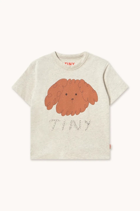 Tinycottons tričko dětské bavlněné CURLY DOG GRAPHIC TEE bílé AW26-411