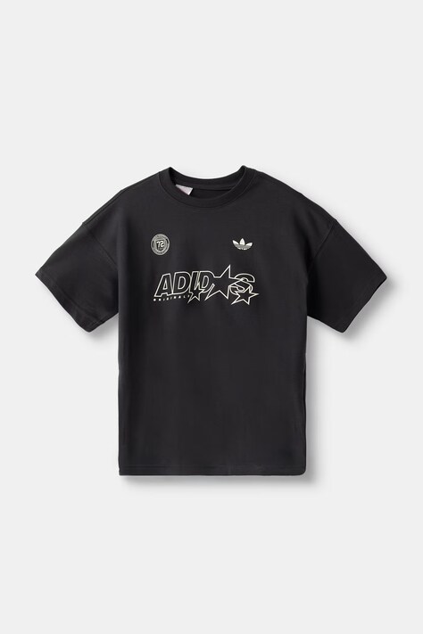 adidas Originals tričko detské bavlnené LOGO PLAY čierne LH4731
