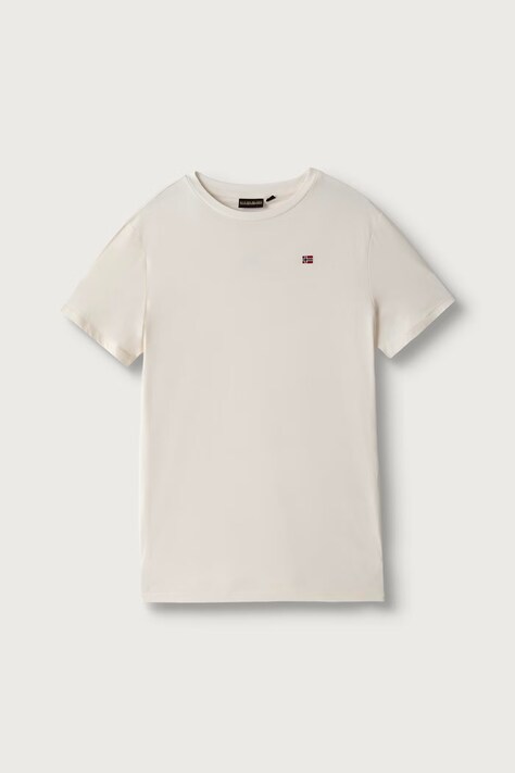 Napapijri T-shirt dziecięcy bawełniany SALIS SS 2 beżowy NP0A4GEHN1A1