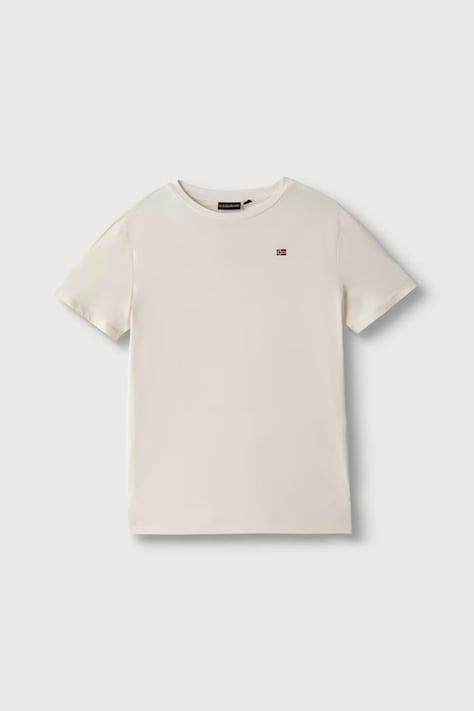 Napapijri T-shirt dziecięcy bawełniany SALIS SS 2 beżowy NP0A4GEHN1A1