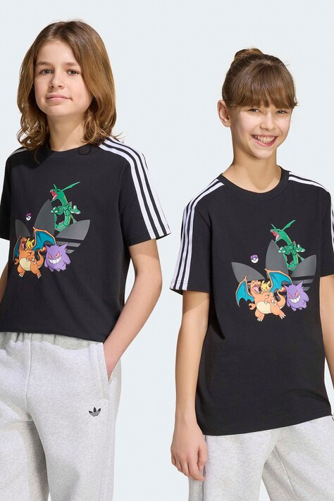 adidas Originals T-shirt παιδικό βαμβακερό POKEMON μαύρο KS7108