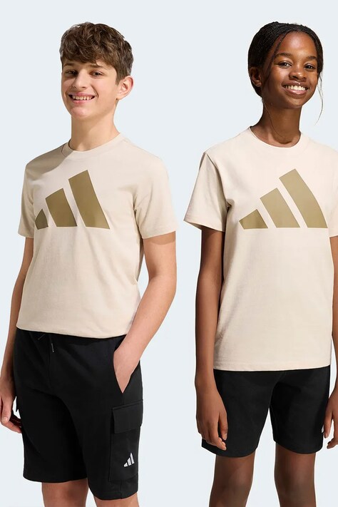 adidas T-shirt παιδικό βαμβακερό μπεζ KR1645