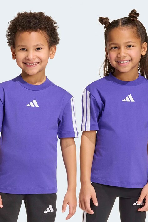 adidas T-shirt παιδικό βαμβακερό μωβ KR9256