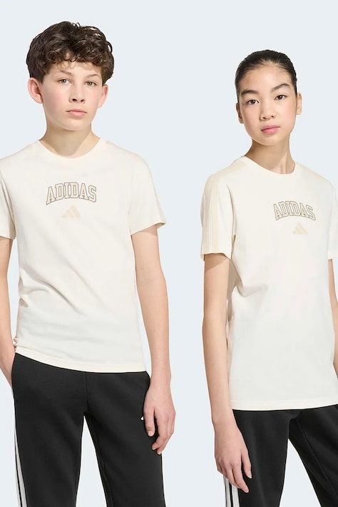 adidas gyerek pamut póló TABLE TEE bézs KW7977