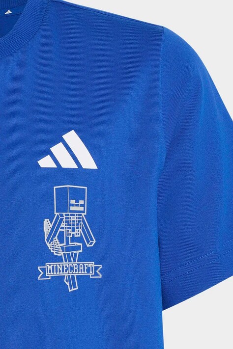 adidas T-shirt dziecięcy bawełniany MINECRAFT niebieski KH3201