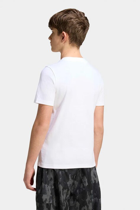 adidas T-shirt dziecięcy bawełniany biały KQ7015