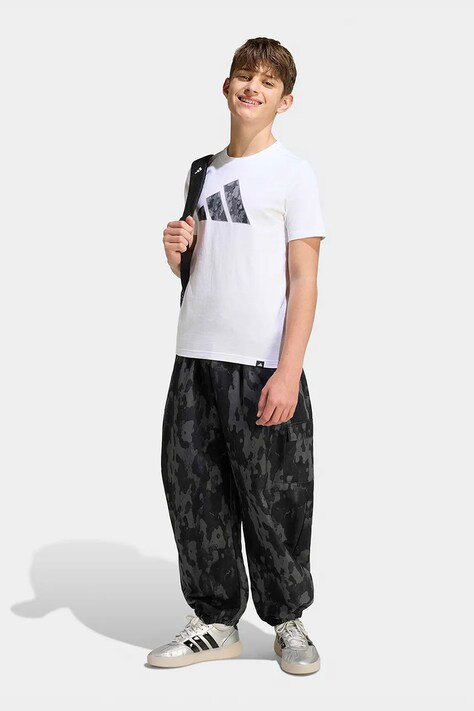 adidas T-shirt dziecięcy bawełniany biały KQ7015