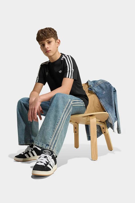 adidas Originals T-shirt dziecięcy bawełniany czarny KT4408