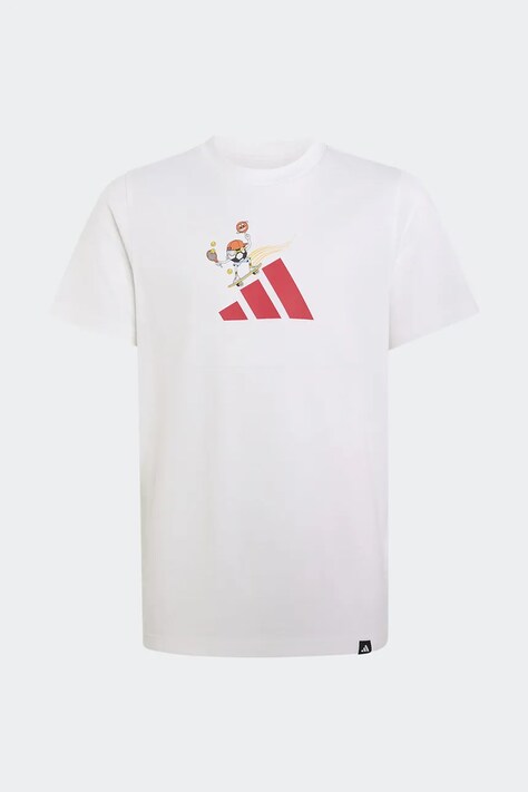 adidas T-shirt dziecięcy bawełniany biały KE1616