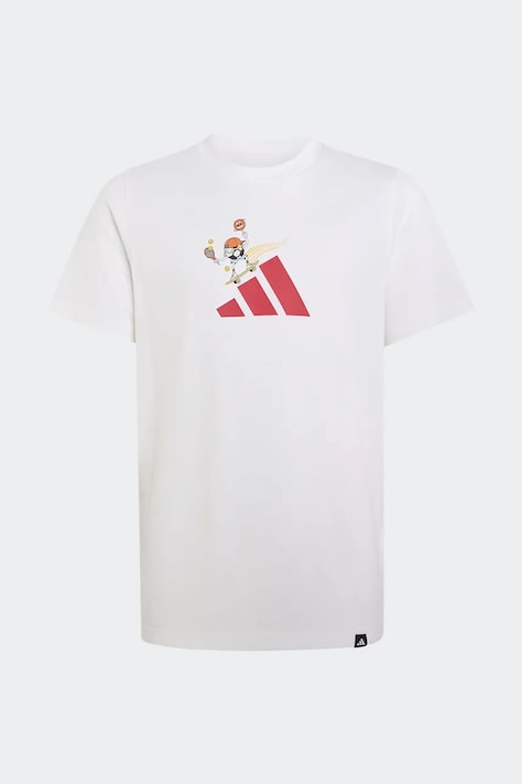 adidas T-shirt dziecięcy bawełniany biały KE1616