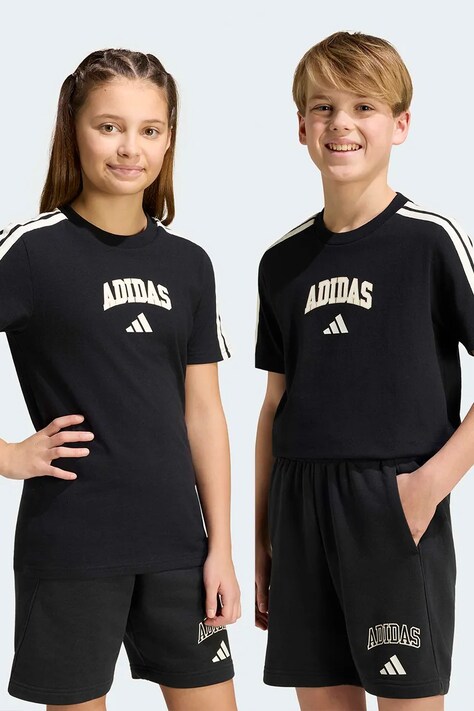 adidas tričko dětské bavlněné černé KE1638