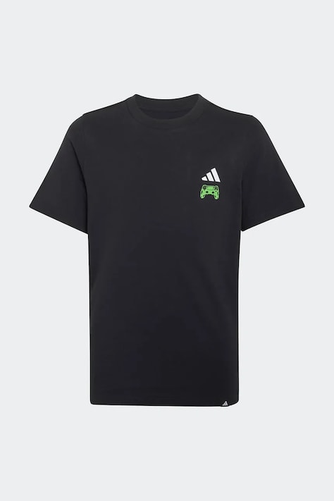 adidas T-shirt dziecięcy bawełniany czarny KE1609
