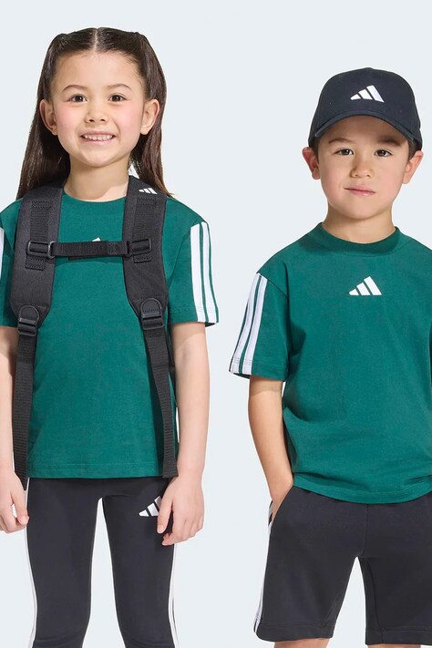 adidas T-shirt dziecięcy bawełniany zielony KT3319