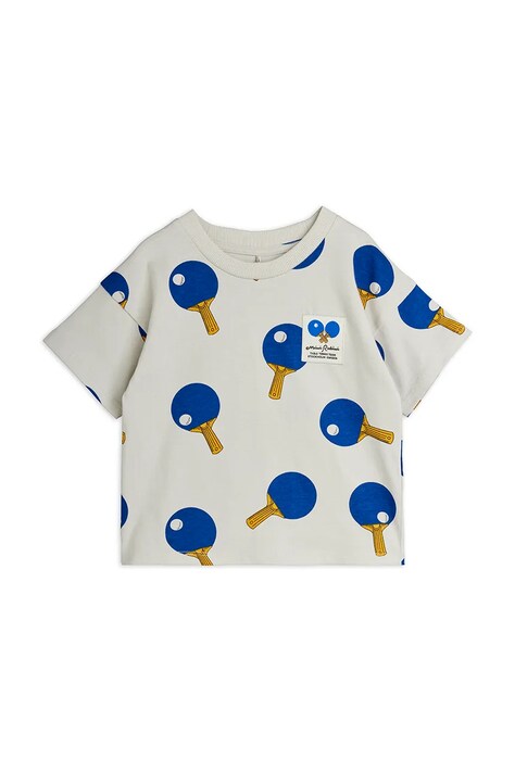 Mini Rodini T-shirt dziecięcy bawełniany Table tennis szary 26620134