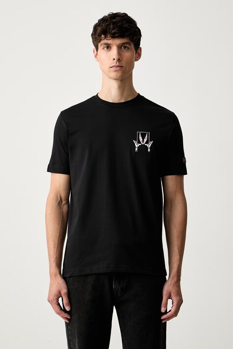 Iceberg T-shirt męski bawełniany czarny F010 627A