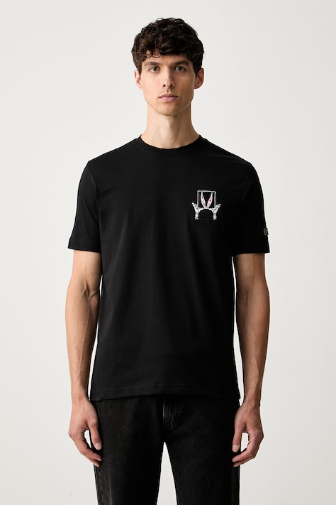 Iceberg T-shirt męski bawełniany czarny F010 627A
