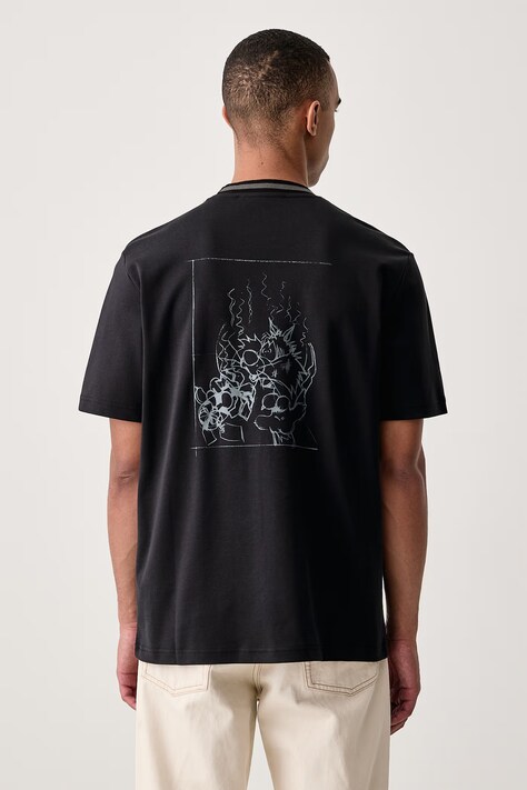 Iceberg T-shirt męski bawełniany czarny F021 6308
