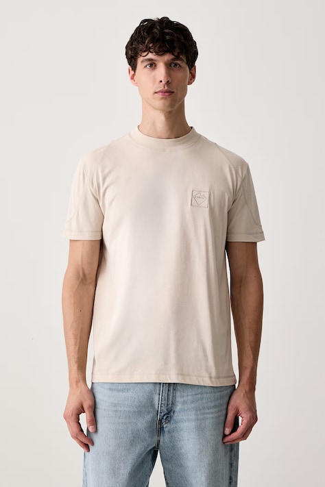 Iceberg T-shirt męski bawełniany beżowy F041 6325
