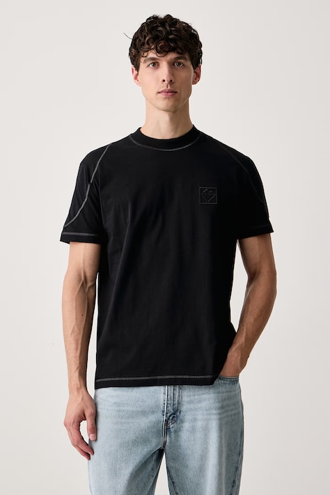 Iceberg T-shirt męski bawełniany czarny F041 6325