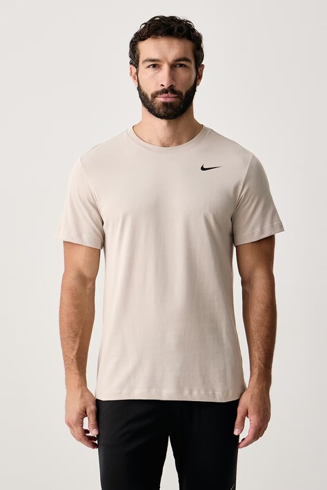 Nike T-shirt treningowy męski z bawełną Dri-FIT beżowy AR6029.236