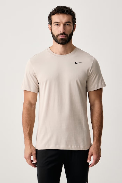 Nike T-shirt treningowy męski z bawełną Dri-FIT beżowy AR6029.236