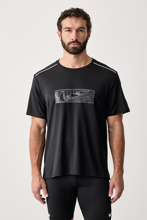 Nike T-shirt do biegania męski Miler UV Dri-FIT czarny IO1223.010