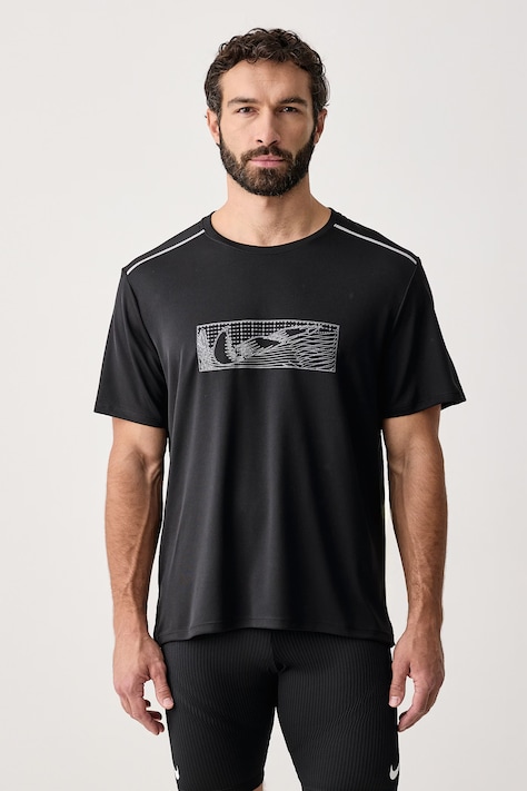 Nike T-shirt do biegania męski Miler UV Dri-FIT czarny IO1223.010