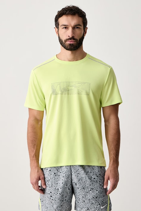 Nike T-shirt do biegania męski Miler UV Dri-FIT zielony IO1223.736