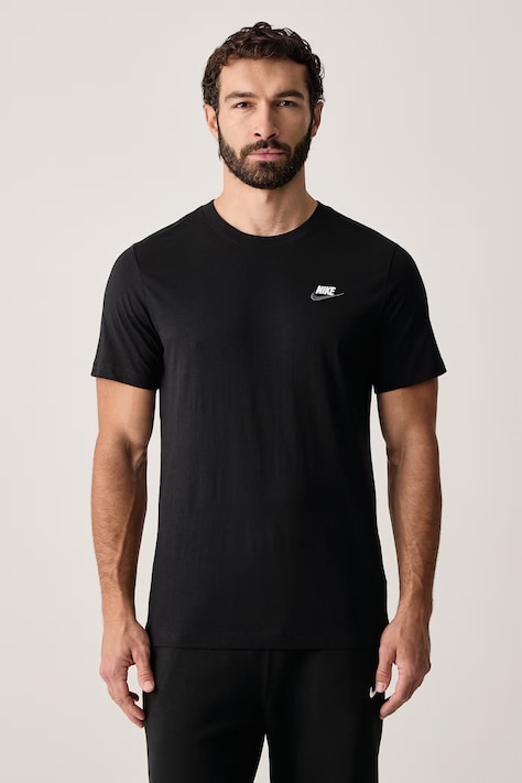 Nike Sportswear Tricou basic pentru bărbați din bumbac Club negru AR4997.014