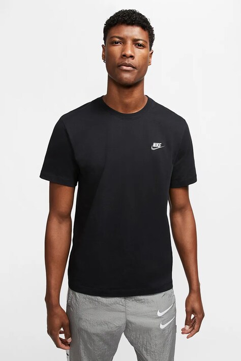 Nike Sportswear T-shirt basic męski bawełniany Club czarny AR4997.014