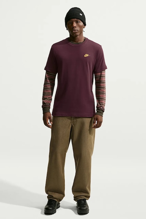 Nike Sportswear T-shirt basic męski bawełniany Club bordowy AR4997.653