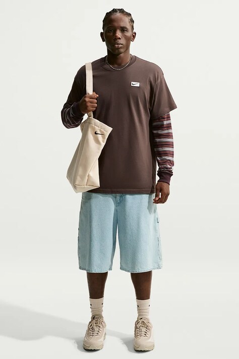 Nike Sportswear T-shirt męski bawełniany brązowy IV5628.237