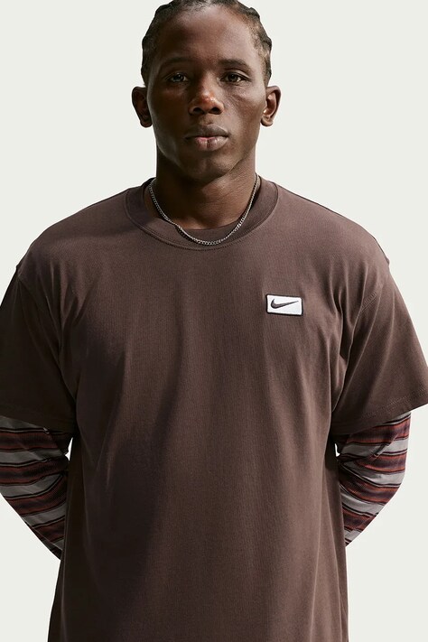 Nike Sportswear T-shirt męski bawełniany brązowy IV5628.237