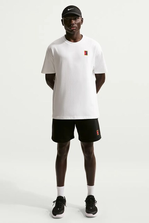 Nike Sportswear T-shirt treningowy męski bawełniany NikeCourt Max90 biały HJ3362.100