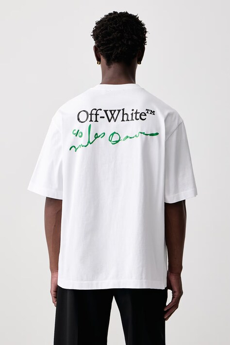 Off-White League Skate футболка оверсайз из хлопка для мужчин белая 44MAA120W26J004100
