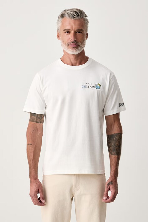 MC2 Saint Barth T-shirt damski bawełniany biały ARN0001