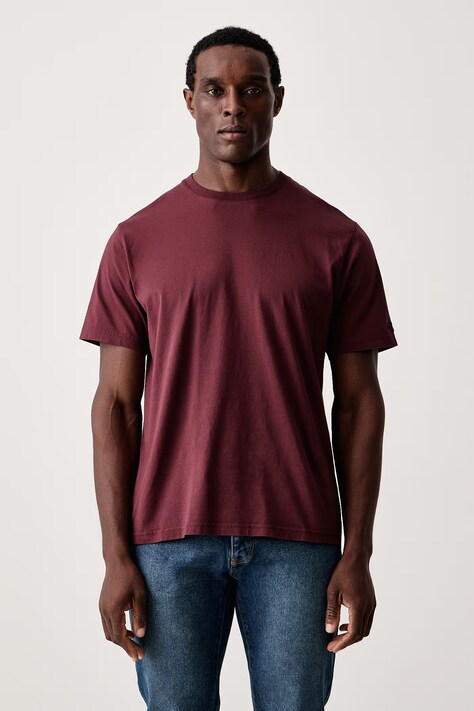 MC2 Saint Barth T-shirt męski bawełniany bordowy EEY0001
