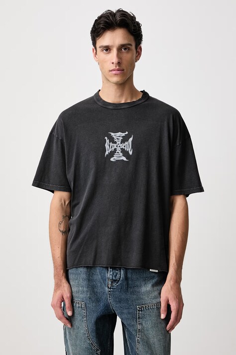 Represent T-shirt z bawełną męski czarny MLM3585