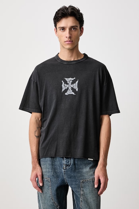Represent T-shirt z bawełną męski czarny MLM3585