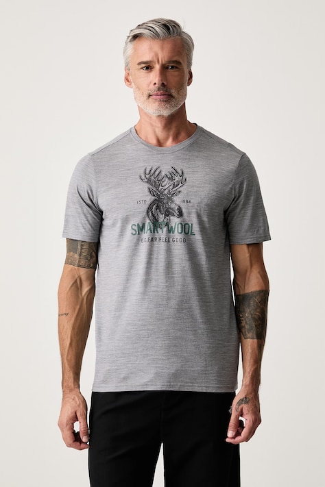 Smartwool T-shirt męski z wełną merino szary SW0032905451