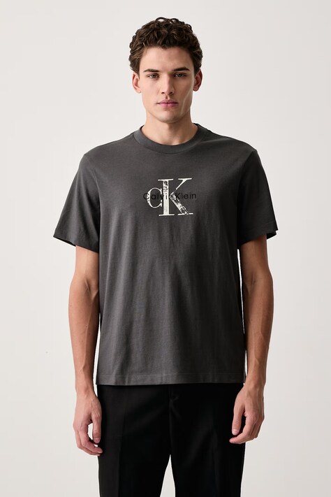 Calvin Klein Jeans T-shirt męski bawełniany szary LV04RH844G