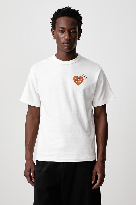 Human Made T-shirt bawełniany męski biały HM32TE023