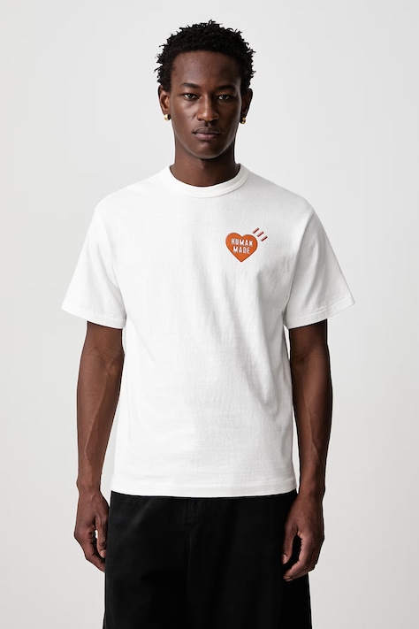 Human Made T-shirt bawełniany męski biały HM32TE023