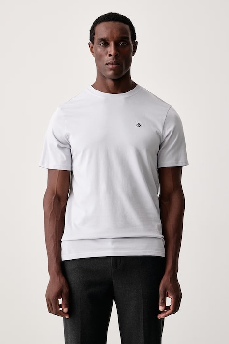 Scotch & Soda Tričko pánske bavlnené sivé 184409