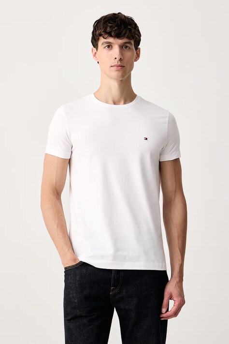 Tommy Hilfiger T-shirt męski z bawełną biały MW0MW27539